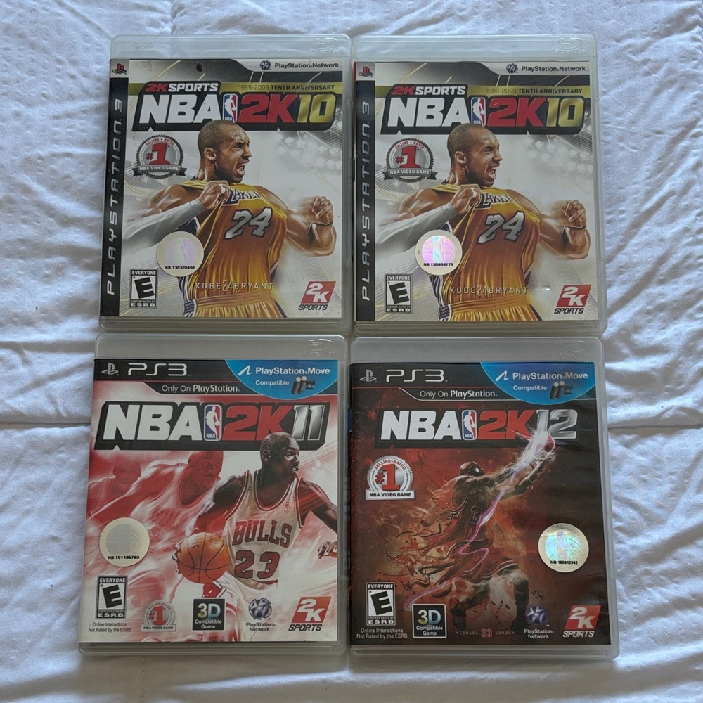 NBA 2K10, NBA 2K11 and NBA 2K12 for PS3 - Kobe Bryant Covers